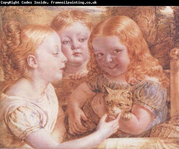 John linnell A Group,with Portraits of the Artist s Children